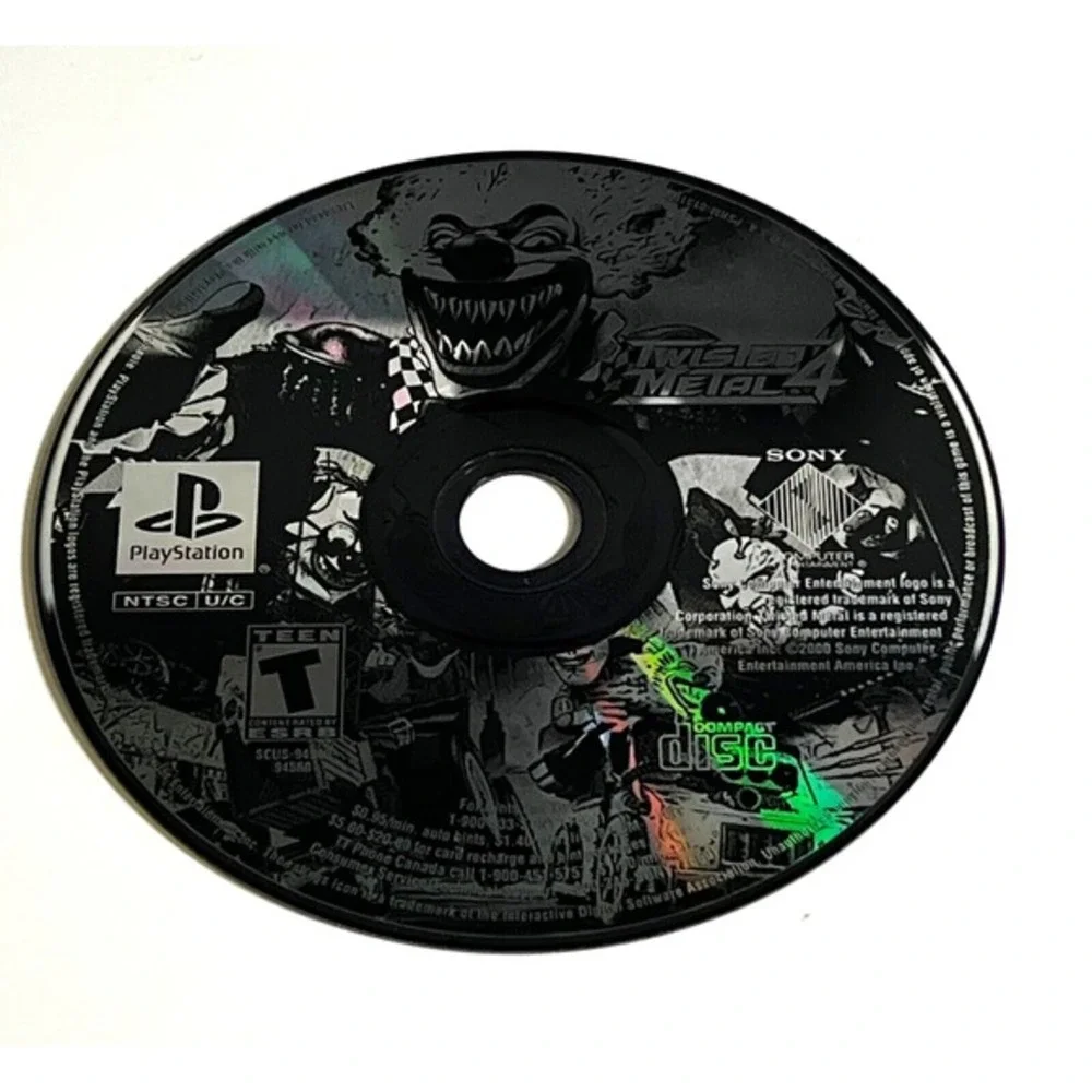 Sony Twisted Metal 4 Video Game Sony PlayStation 1 PS1 Disc Only NTSC - Picture 1 of 2